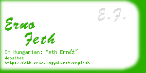 erno feth business card